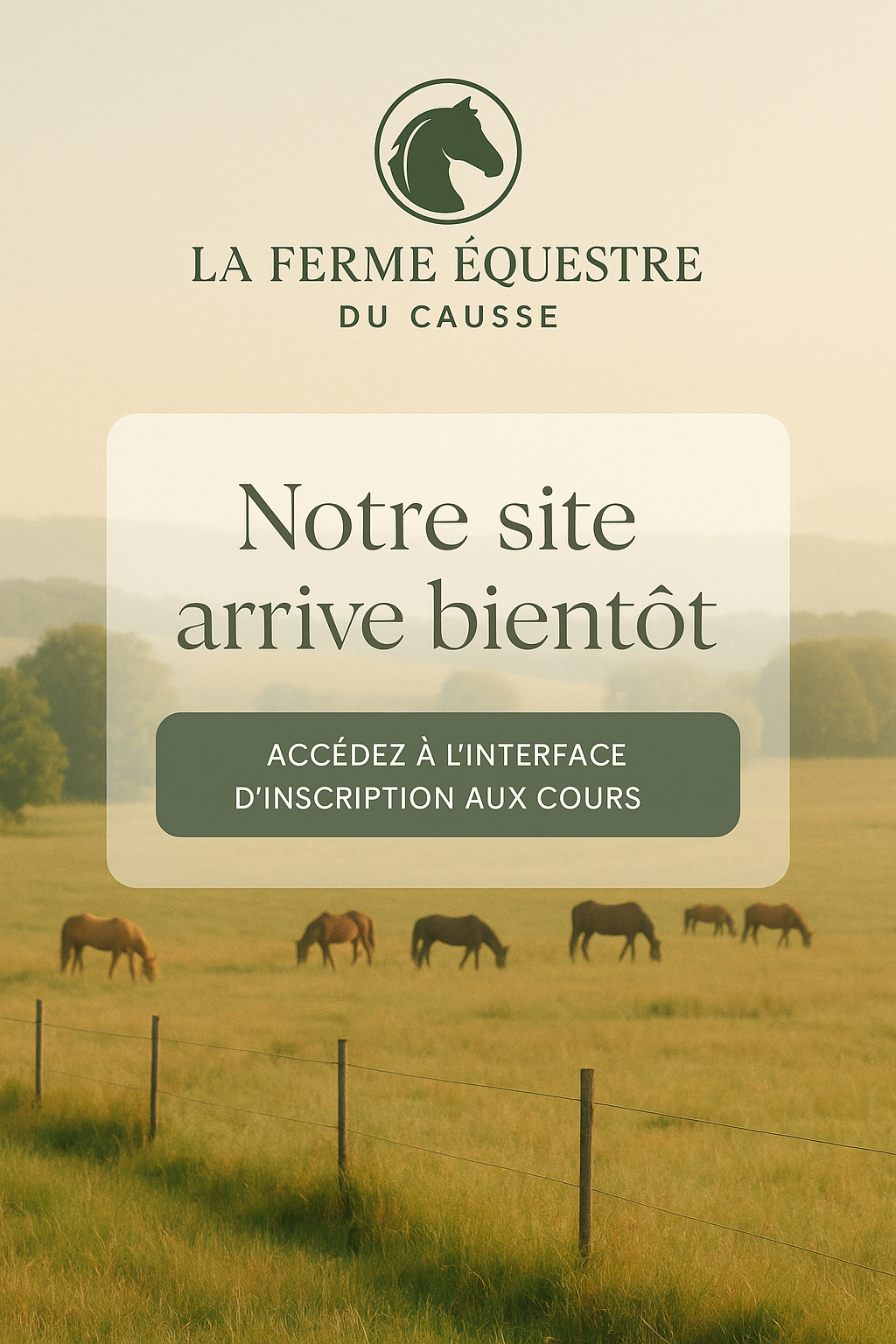 Page en construction - La Ferme Équestre du Causse